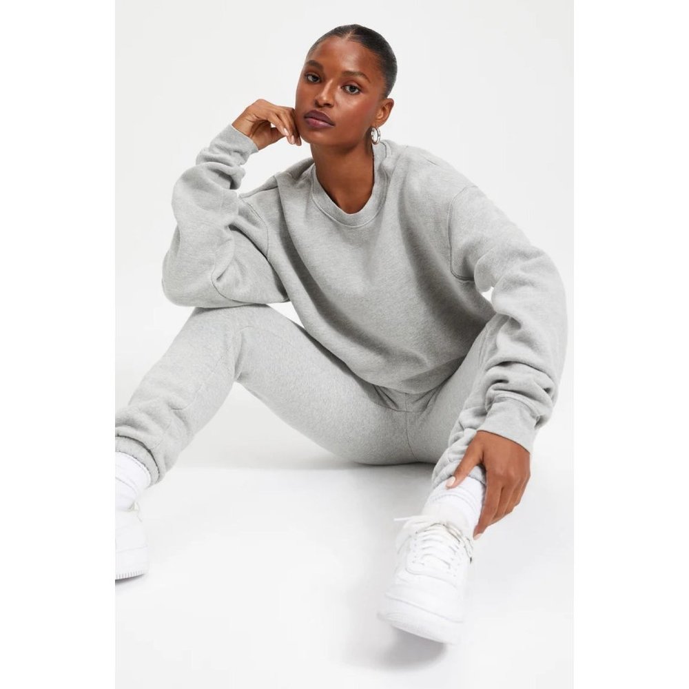 Good American Heather Gray Crewneck Sweatshirt